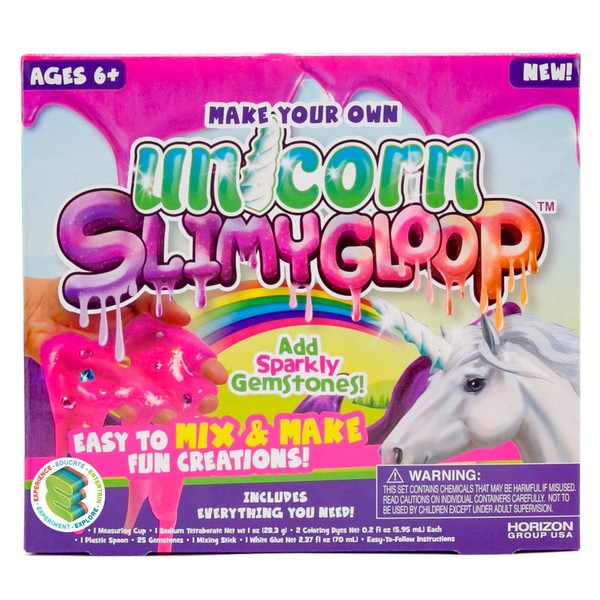 Slimygloop Make Your Own Unicorn DIY Slime Kit by Horizon Group Usa, Mix & Create Stretchy, Squishy, Gooey, Putty, Pink Magical Unicorn Slime- Unicorn