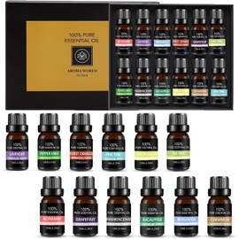 12PCS Aceites Esenciales de Aromaterapia, Se puede utilizar en meditación, yoga, masajes, baño, oficina, hogar y otras ocasiones.（12 x 10 ML）