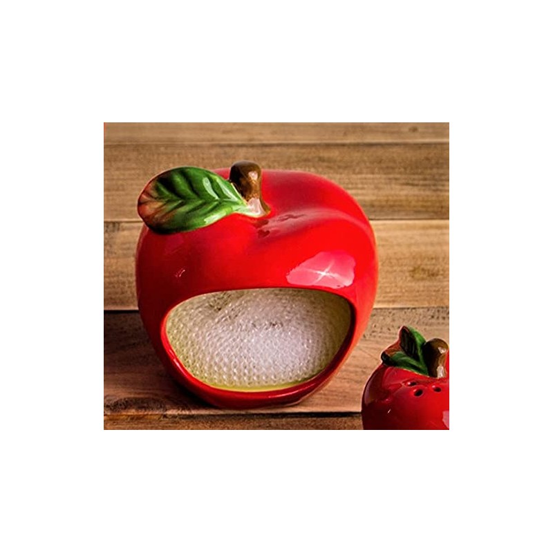 Dish Sponge Holder, Red Apple Scrubby by Home Essentials &