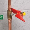 Master Lock Ball Valve Lockout, Thermoplastic, Red