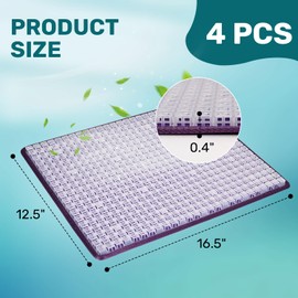 Jubeoyey Cooling Seat Cushion,3D Air Mesh Breathable Comfort Car Seat Cushion,Long Sitting Ventilated Seat Cushion Pad for Office Chair,Wheelchair,Car-Purple 4 PCS