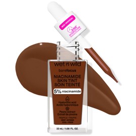 wet n wild Bare Focus Skin Tint, 5% Niacinamide Enriched,Buildable Sheer Lightweight Coverage, Natural Radiant Finish, Hyaluronic & Vitamin Hydration Boost, Cruelty-Free & Vegan - Truffle