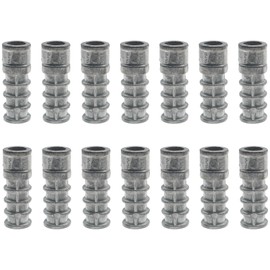 LBTODH 14 PCS Lag Shield Anchor 3/8 * 1-3/4" Short Lag Masonry Anchors Hole Zinc Alloy Lag Expansion Shields Suitable for Medium-Sized Concrete Projects