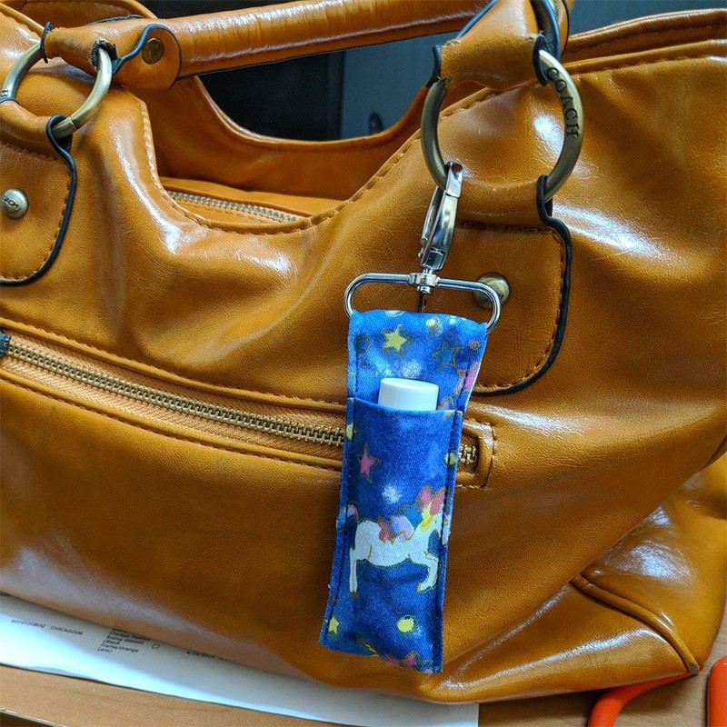 Birdz 1 UNICORN Patterned Material Lip Balm Holsters LIPSTICK HOLDER