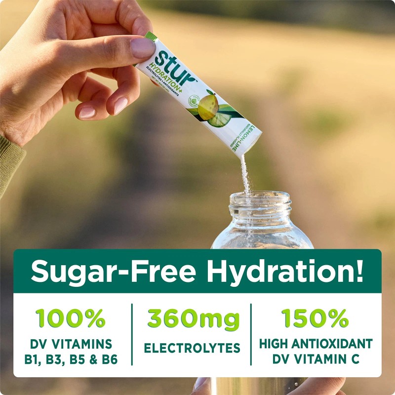 Stur Electrolyte Hydration Powder 16 Servings Sugar Free Antioxidants B