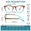 25DU 4 Pack Reading Glasses for Women Men Square Blue