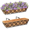 Elegant 2-Pack 24-Inch Hanging Planters with Coconut Coir for Indoor