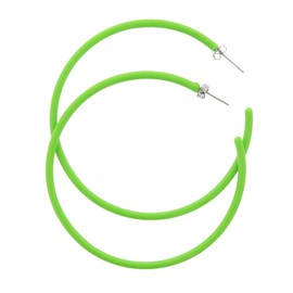 Zac's Alter Ego Plastic Hoop Neon Earrings for Fancy Dress - 80s/ Pop/Clubbers