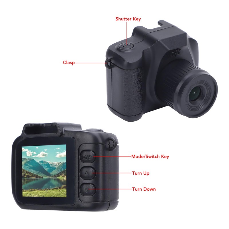 Miniature Camera, Mini Camera Keychain, with 1.3 inch Screen, Small