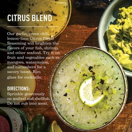 Lillie’s Q - Citrus Blend Seasoning, Garlic, Chili & Citrus Flavored Seafood Seasoning, Perfect for Salmon, Shrimp, Seafood, Fruits & Vegetables (6 oz)