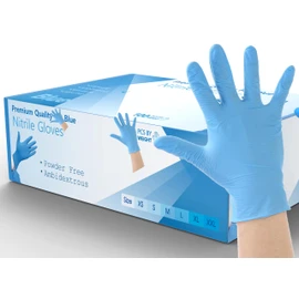 200 Disposable Gloves Large Blue Nitrile Examination Gloves Medical, Food, Care, Mechanical, Industrial, Hair & Beauty, Janitorial, Multipurpose-Powder Free (200 Gloves, Large)