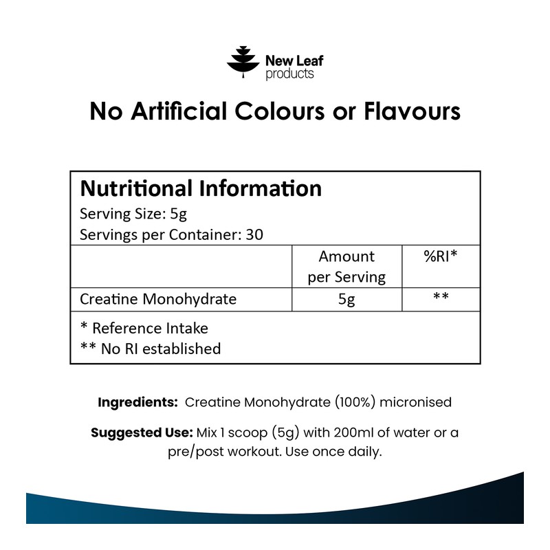 New Leaf Products Creatine Monohydrate Powder