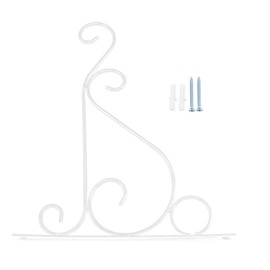 Garosa Retro Iron Plant Hook Hanging Brackets Hanger Flower Hook for Bird Feeder Planters Lanterns Wind Chimes 25 x 21 cm / 9.8 x 8.3 inches (White)