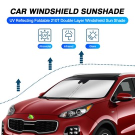 KUST - Parasol de parabrisas de ajuste personalizado para Kia Sportage 2018-2022, protector de visera plegable, bloquea los rayos UV para mantener tu coche fresco