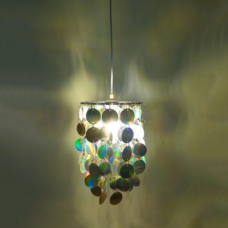 Young Spirit Trendy Light Shade with Sequins, Iridescent Decoration Shade