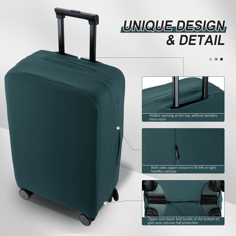 RainVillage Travel Luggage Cover - Scratch-Resistant Fit 19-33 Inch, Avocado