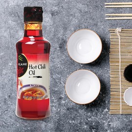 KA-ME Hot Chili Oil, Infused with Fiery Chili Flavor, Perfect for Soups, Salads, and More - 7 fl oz