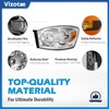 Vizotae Headlights Assembly for 2006-2008 Dodge Ram 1500/2500/3500 Halogen Headlamp