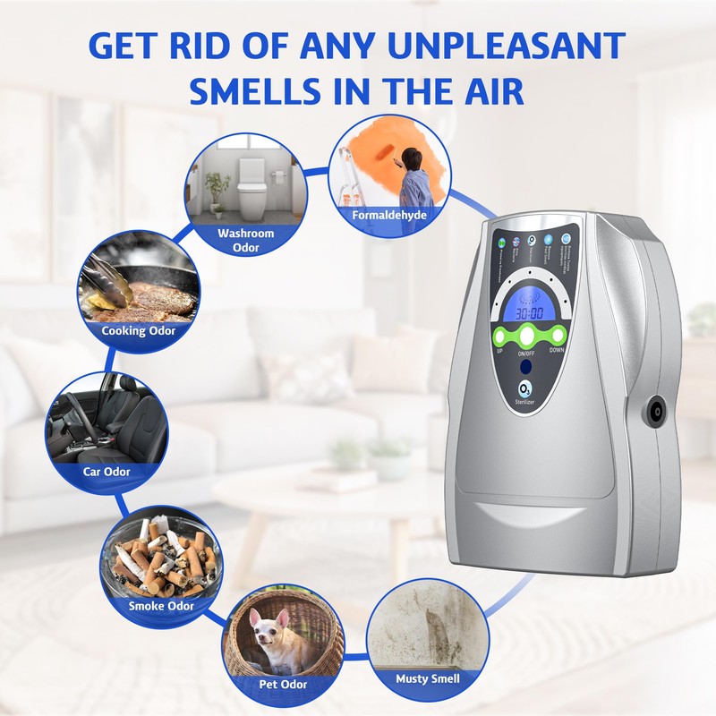 VTAR Ozone Machine, 500mg/h Multipurpose Ozone Machine Purify Air, Water,