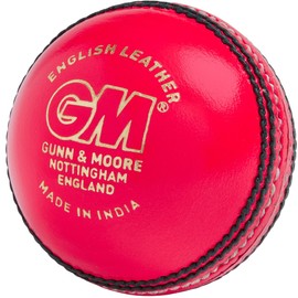 Gunn & Moore GM Leather Cricket Match Ball, Diamond Grade 1 County, Pink, Size Senior/Adult/Mens