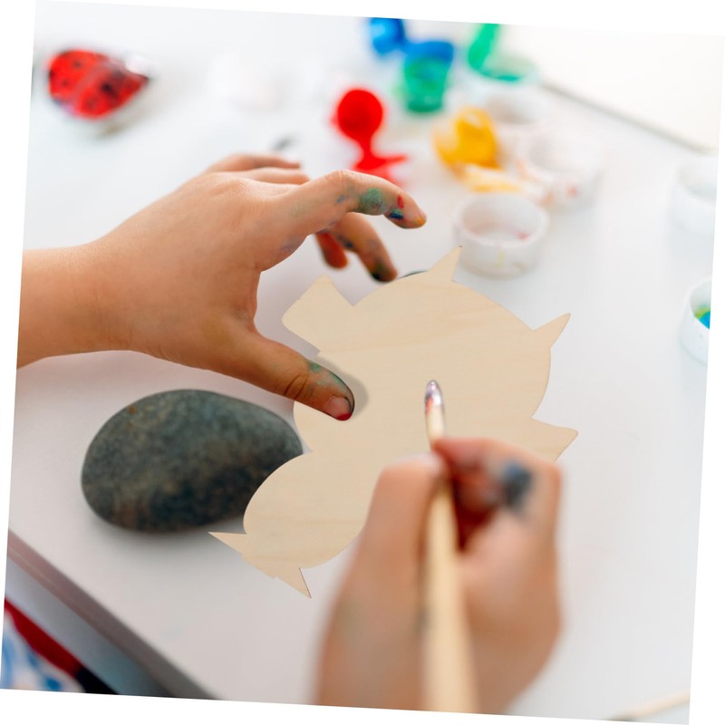 jojofuny 5pcs Wooden Portrait Clay Board Creative DIY Art Board