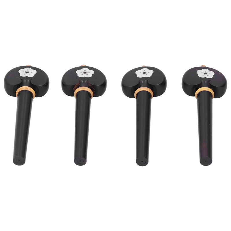 4Pcs Cello Pegs String Tuning Hand Carved Ebony Wood Musical