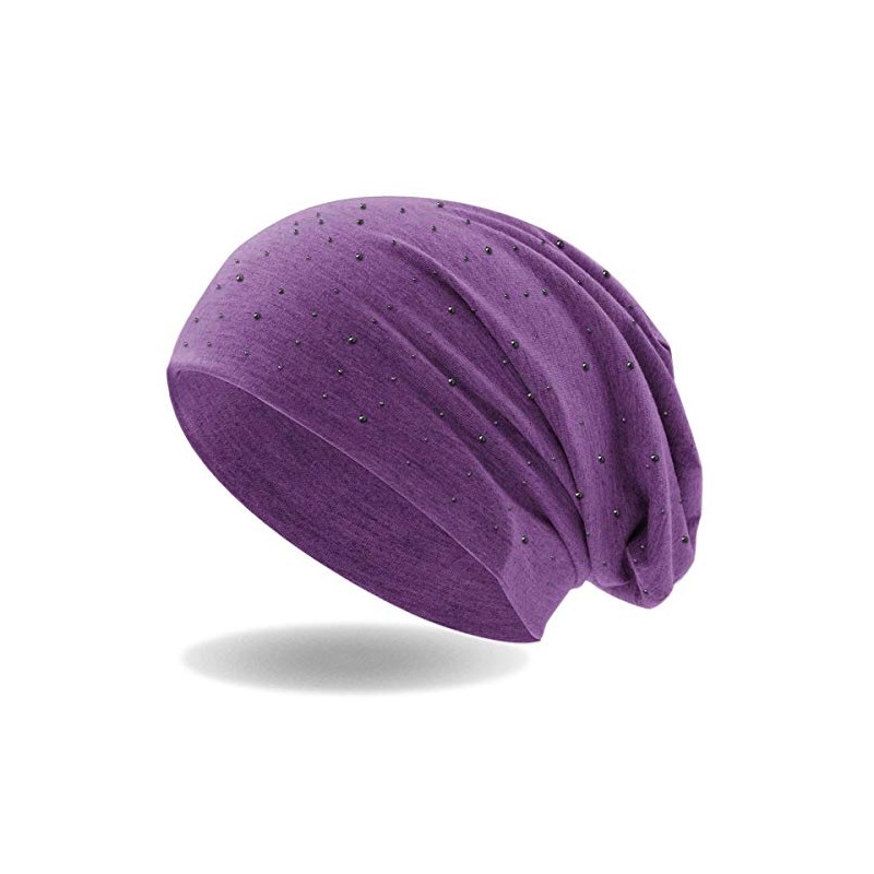 Hatstar Women’s Beanie Hat with Elegant Appliqué Rhinestone Studs, Girls’