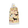 Crochet Top Kitchen Towel Easter Dogs Yellow