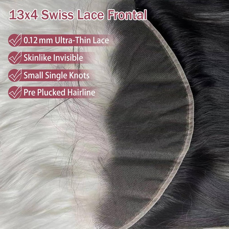 Topnormantic 13x4 Lace Frontal Body Wave, Invisible HD Transparent Swiss