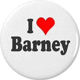 I Love Barney 2.25" Keychain Heart