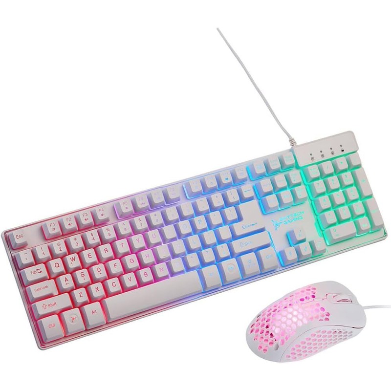 Skytech Gaming Classic RGB Gaming Mouse & Keyboard Combo White