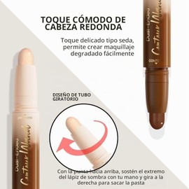 Barra de Contorno e Iluminador 2 en 1, Contouring Facial y Efecto Glow