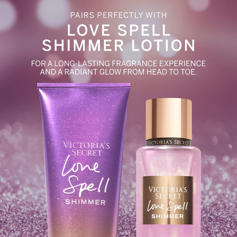 Victoria's Secret Love Spell Shimmer Mist, Body Spray for Women,