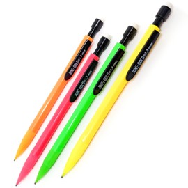 June Gold 12 Mechanical Pencils, 1.3 mm HB #2 Graphite Lead, 1 Dispenser/w 30 Refills & 12 Refill Erasers, Break Resistant, Hexagon Barrel