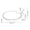 Yanksmart Vessel Sink Tempered Glass Round Bowl Mixer Waterfall Faucet