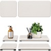 4PCS Water Absorbing Stone Tray, Quick Drying Diatomite Stone Sink