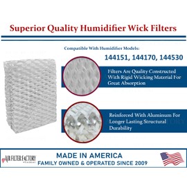 Air Filter Factory Replacement For HDC12, HDC-12, 144151, 144170, 144530, 15414, 15420 Kenmore Wick Humidifier Filter 4-Pack