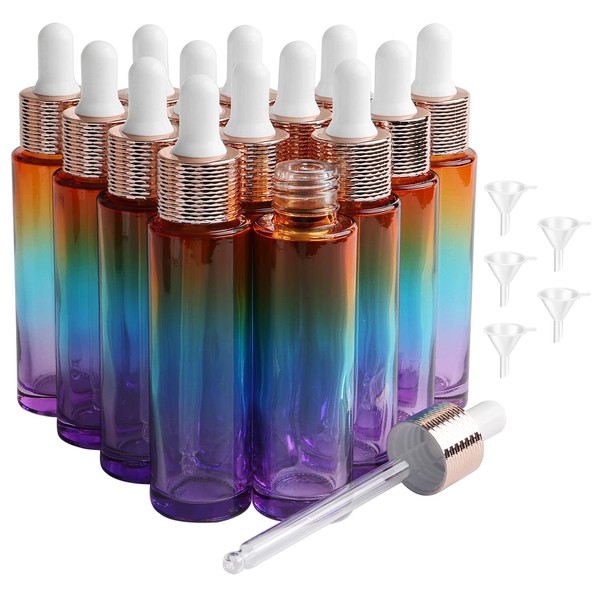 Kesell 14pcs 30ml Glass Dropper Bottle Empty Perfume Oil Bottles
