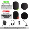 Headset Microphone Covers Foam, Lapel Headset Microphone Windscreen Sponge Foam