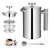 Eidoct 350ml Stainless Steel Double Wall Heat Resistant Coffee Press,