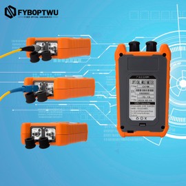 3 in 1 Function Fiber Optic Tester Portable Optical Power Meter (FC/SC/ST) & VFL 2mw Visual Fault Locator & LED, OPM & VFL, Range: (-70) dBm ~ (+6) dBm，2pcs