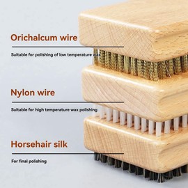 Nagoyuki Snowboard Waxing Brush Steel Wire/Nylon/Horsehair Ski Waxing Brush Snowboard Maintenance Tool