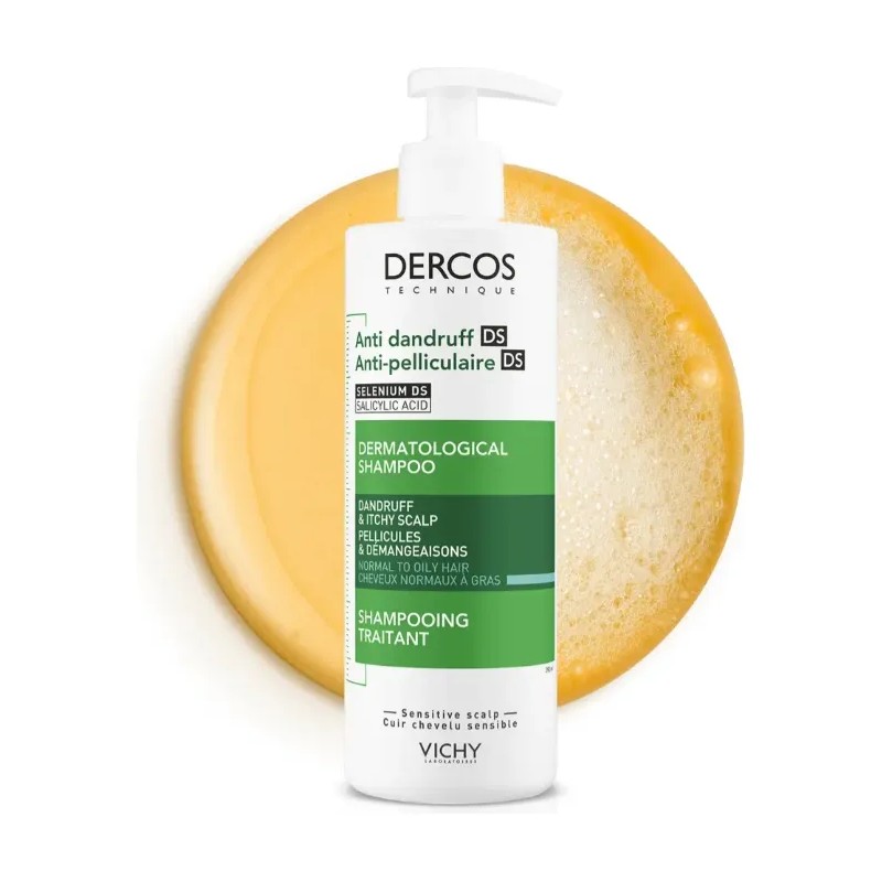 Shampoo Vichy Dercos Anticaspa 390ml X2 Pelo Graso