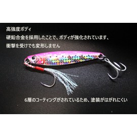 KAJIKI Amanda Jig Metal Jig, 1.2 oz (30 g), 1.4 oz (40 g), Set of 8 Colors, Sea Fishing Lure, Far-throwing, Blue Item, Hairtail, Sawara, Sea Bass, Flounder, Magochi, Tuna, Bonito, Center Balance,