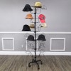 FixtureDisplays 6-Tier Hat Rotating Hat Display Standing Headwear Wig Cap
