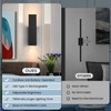 Black Wireless Wall Sconces Set of Two,3000K-6000K Dimmable Battery Operated