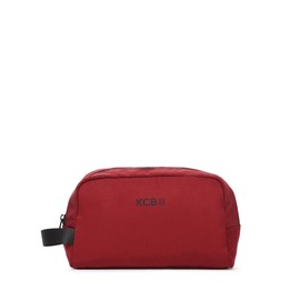 KCB Maze Large Toiletry Bag | Ideal and Practical Design | Spacious and Lightweight | Handle for Easy Transport | 100% Vegan, cherry, One Size, Toiletry Bags