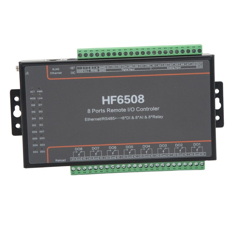 8 Ports Relay Network Controller 5‑40V DC RS485 Ethernet Data