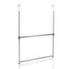 Oceanstar ACR1538C 2-Tier Portable Adjustable Rod Closet Hanger, Chrome