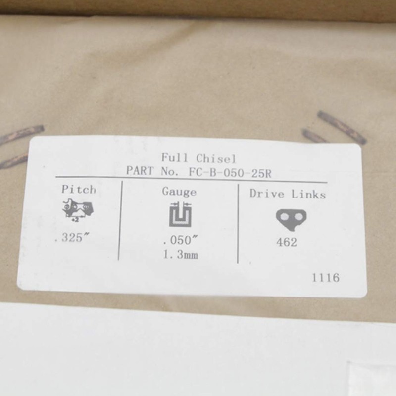 25FT Roll Full Chisel Saw Chain .325'' Pitch .050'' Gauge